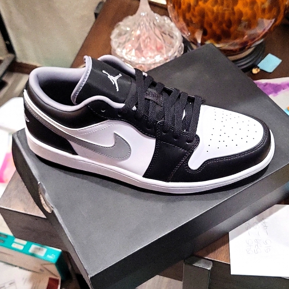 Air Jordan 1 Low, Black, white, and grey.  NIB. Sz-10.5 Men's